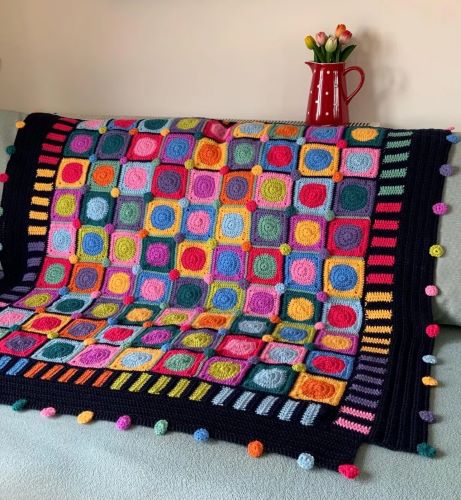 Spots n Stripes Crochet Blanket Kit by Woolthreadpaint
