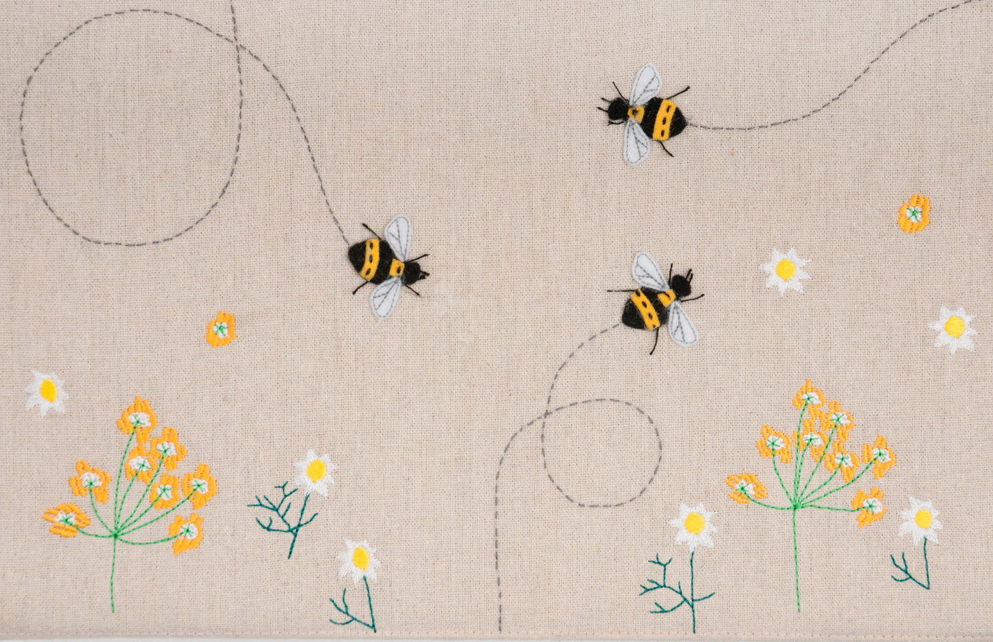 Hobby Gift Large Bee Applique Project Storage Bag