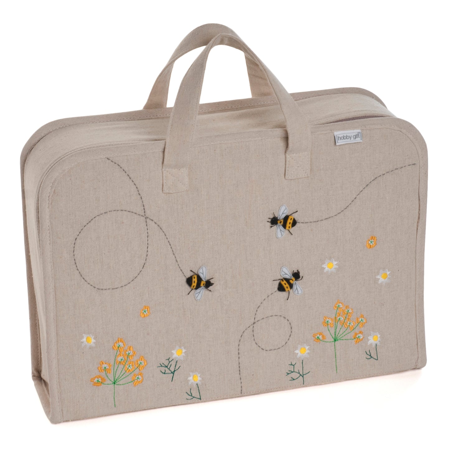 Hobby Gift Large Bee Applique Project Storage Bag