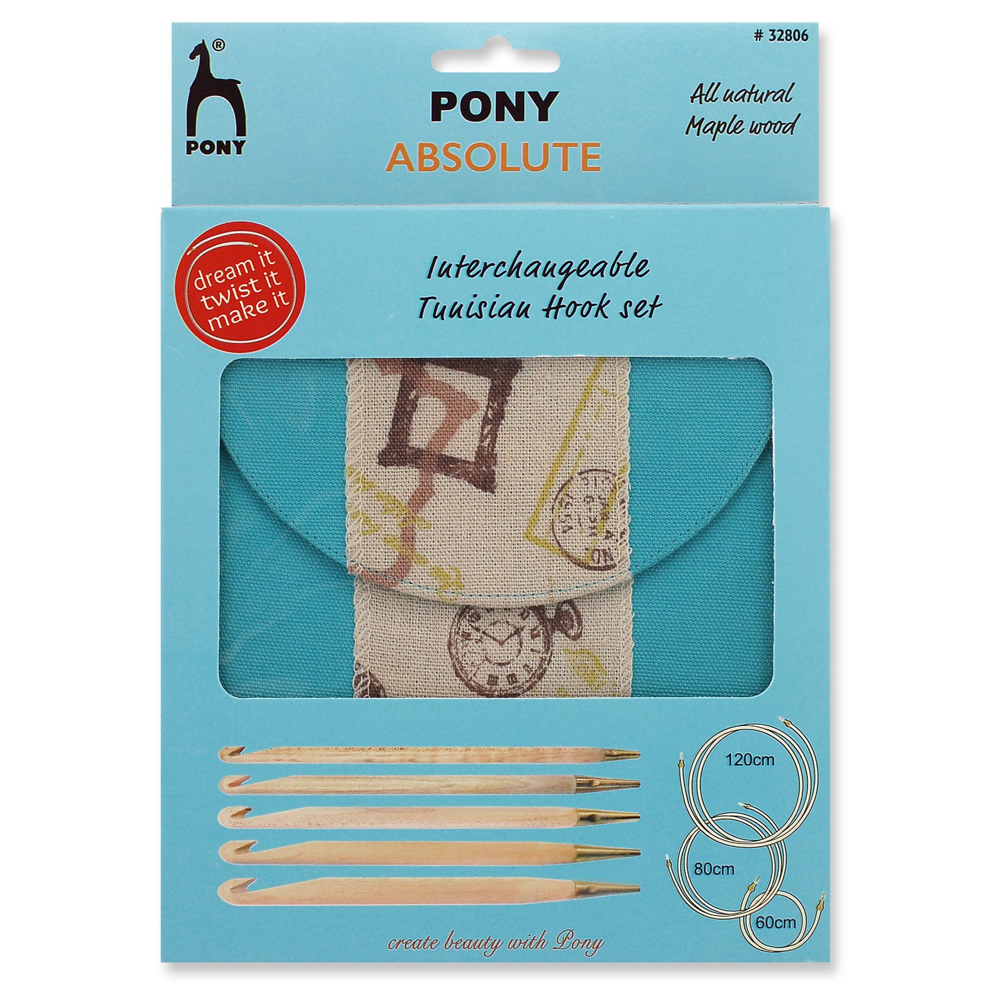 Pony Interchangeable Tunisian Crochet Hook Set