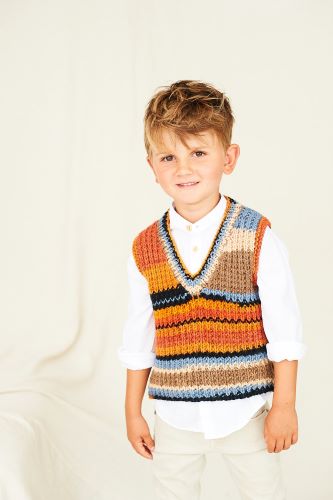 Stylecraft 10045 Child Chunky Tank Top Sweater Knitting Pattern