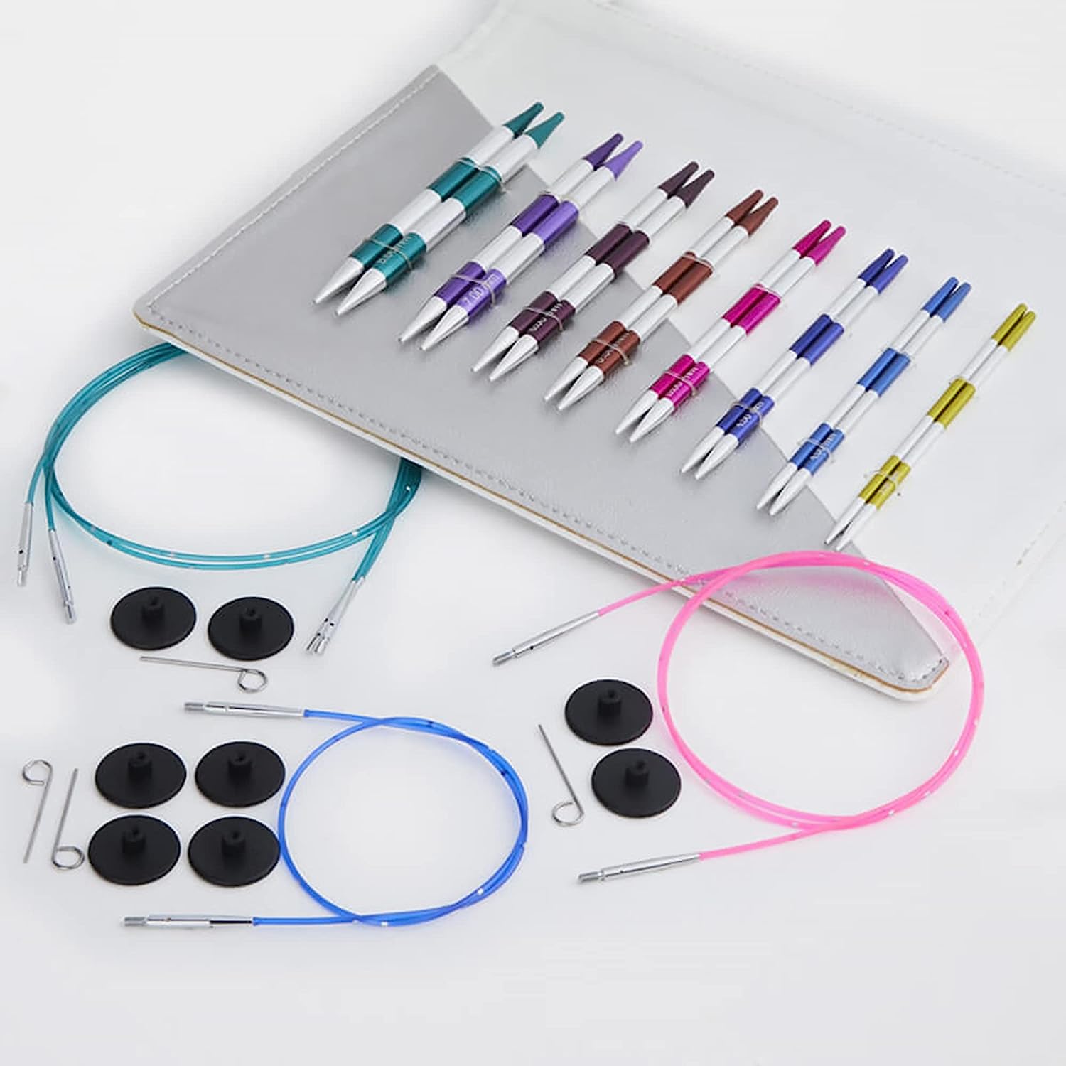 KnitPro Smart Stix Deluxe Interchangeable Circular Knitting Set Accessories Included