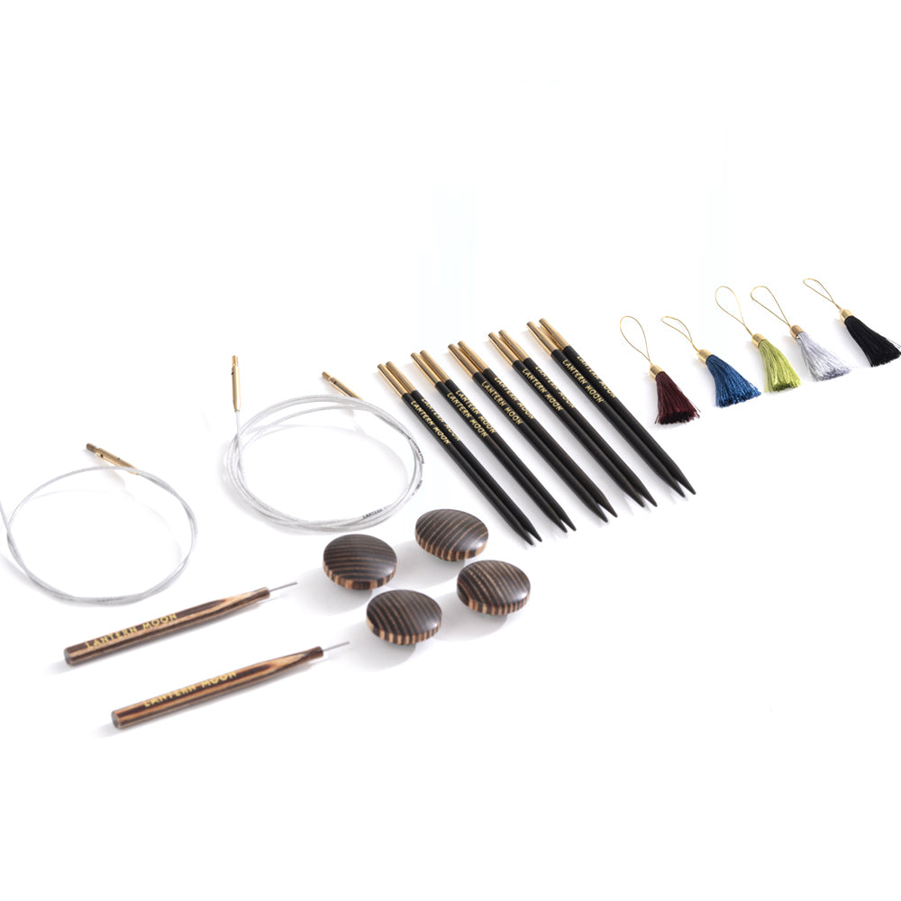 Lantern Moon Circular Interchangeable Ebony Wood Knitting Pins