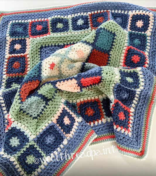 Paprika Rainbow Crochet Blanket Yarn Pack by Woolthreadpaint