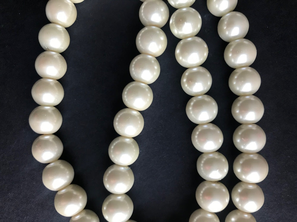 Round Glass Pearl Beads Assorted Sizes