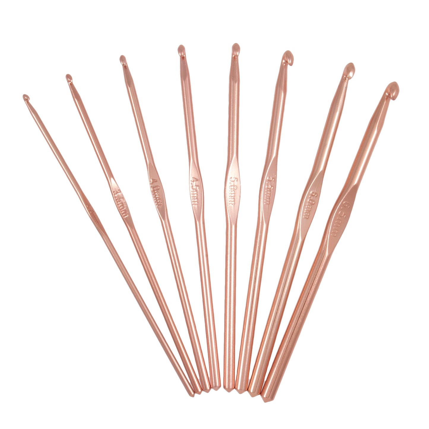 Milward 8 Rose Gold Crochet Hook Set