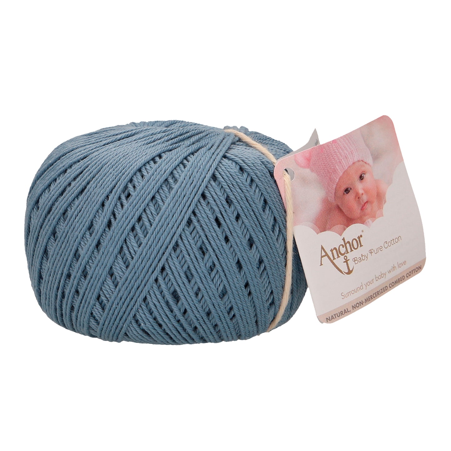 Anchor Baby Pure Cotton 4ply Yarn Mid blue 0421