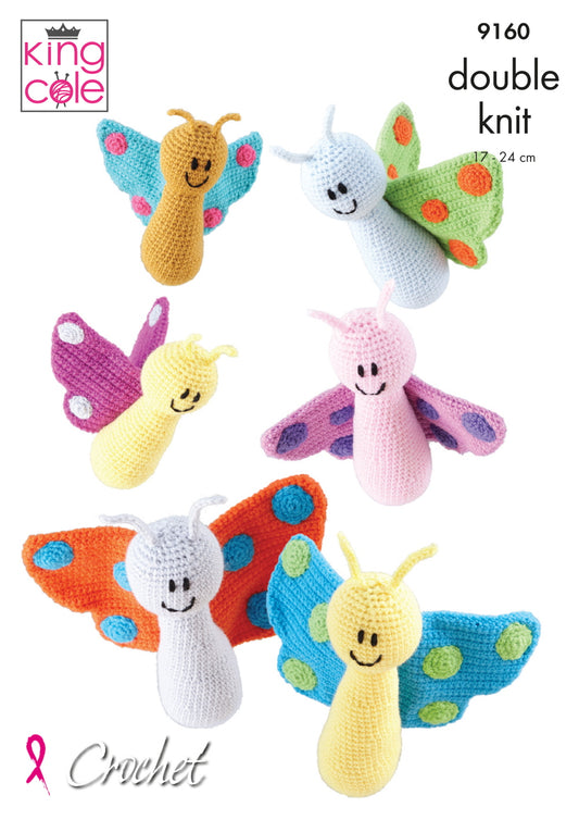 King Cole 9160 DK Butterfly Crochet Pattern