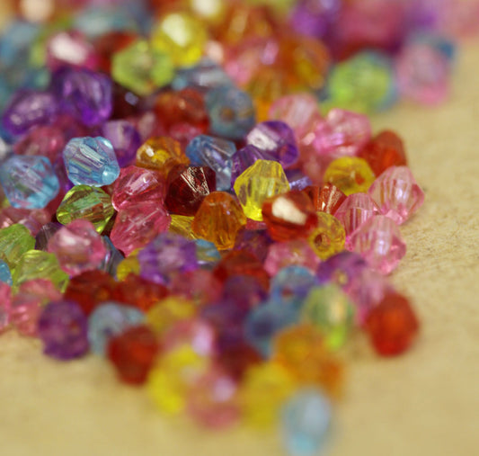 Acrylic Bicone Beads 4mm 500 Choice of Colours