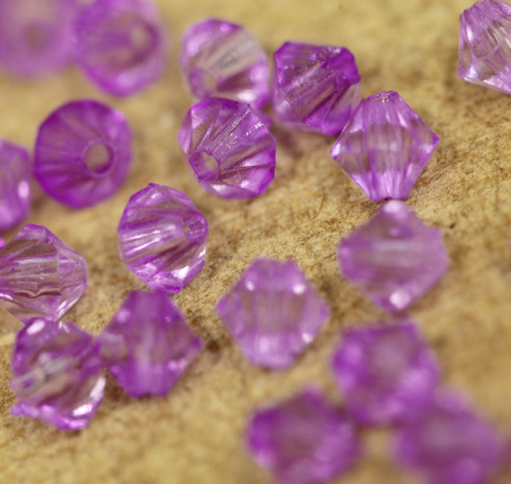 Acrylic Bicone Beads 4mm 500 Choice of Colours