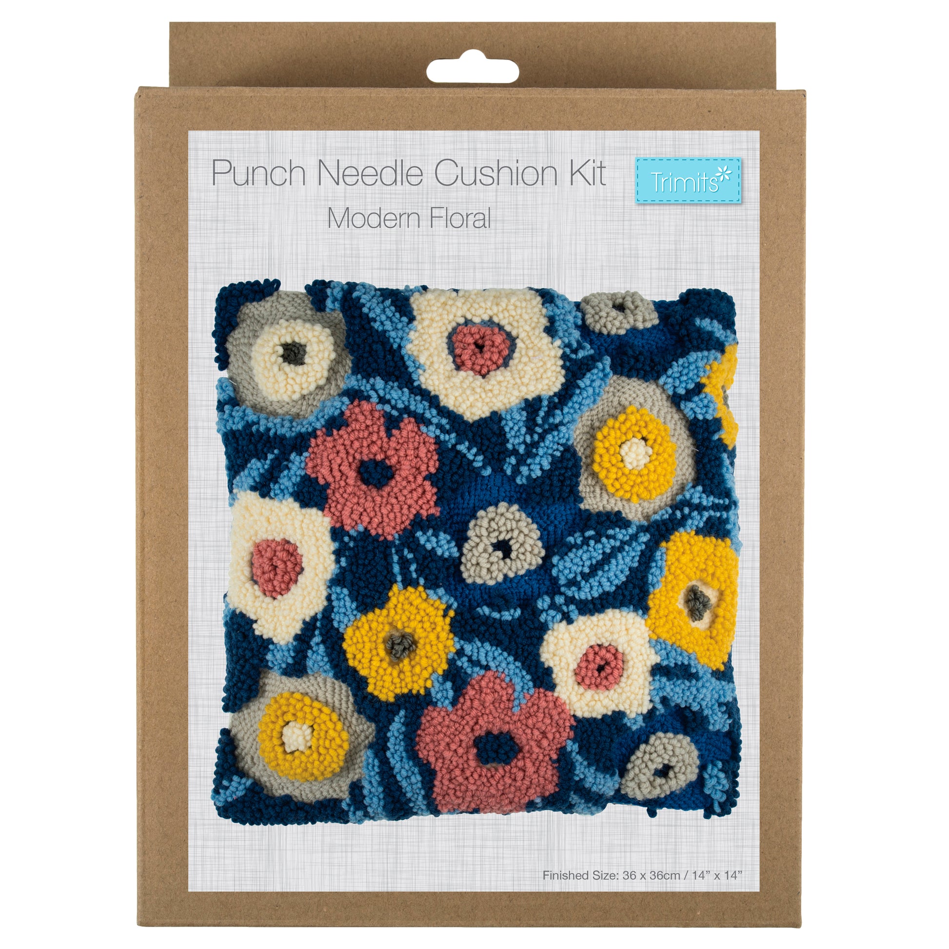Trimits Punch Needle Cushion Kit floral