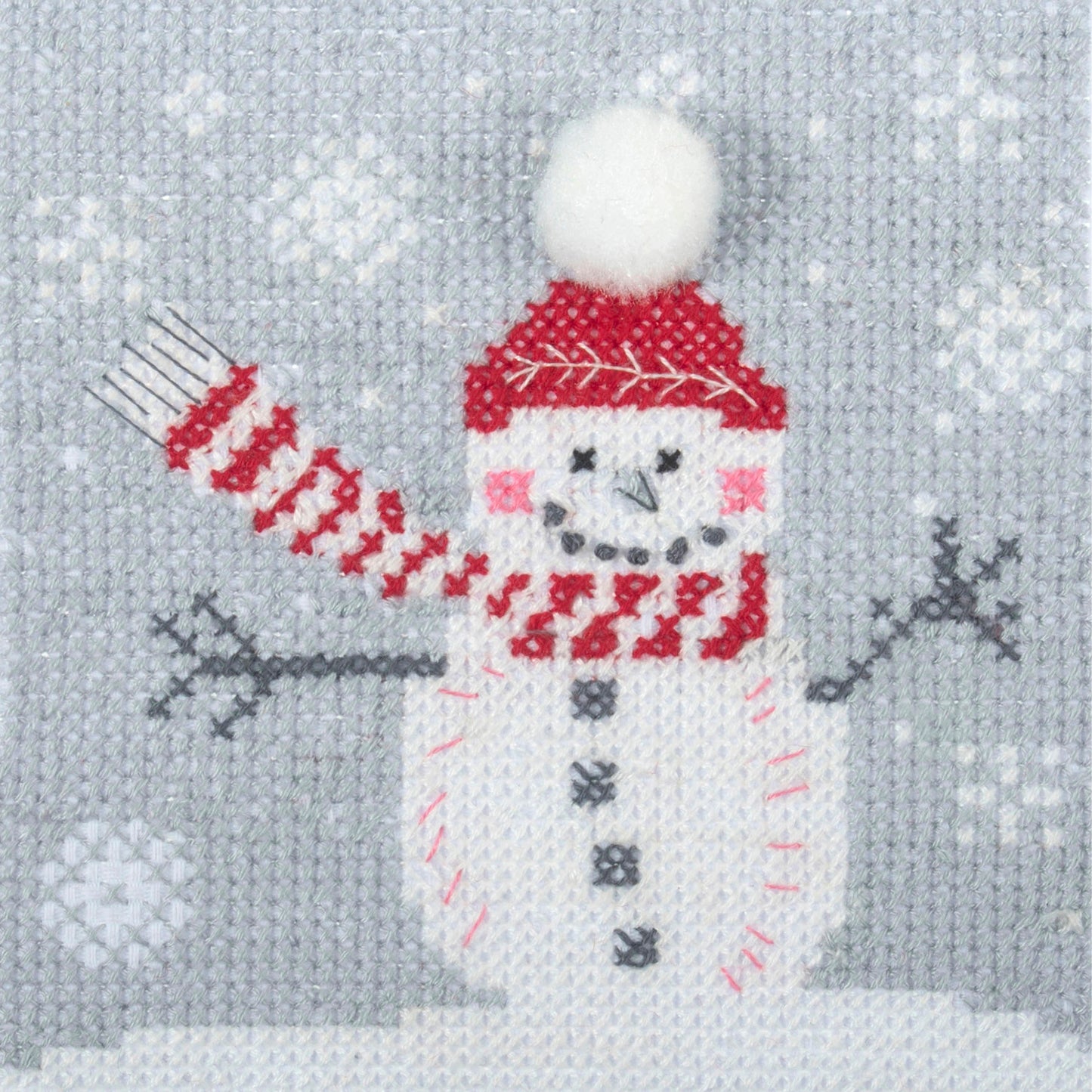 Trimits Counted Cross Stitch Kit Festive Corgi Snowman