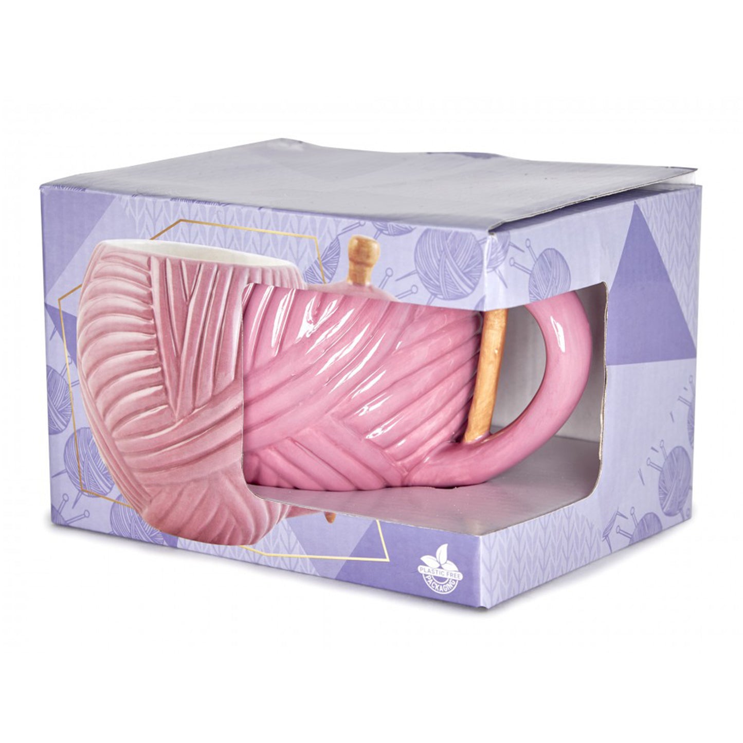 Pink Yarn Ball Chunky Mug