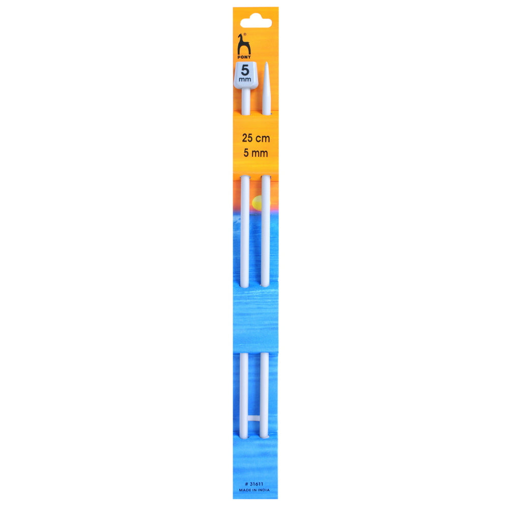 Pony Knitting Needles Single-Ended 25cm 5mm