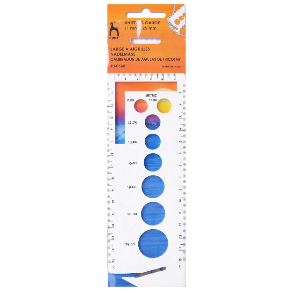 Pony Knitting Gauge 11 mm - 25 mm