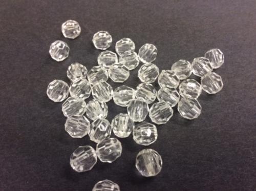 150 8mm Round Clear Acrylic Beads