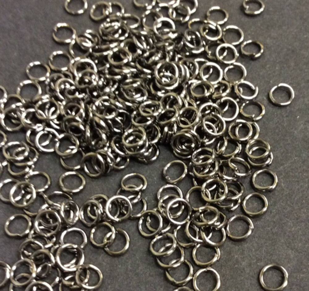 Jewellery Findings Black Jump Rings Pack 200
