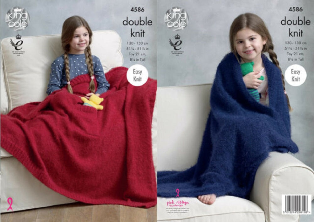 King Cole 4586 Blanket Teddy DK Knitting Pattern
