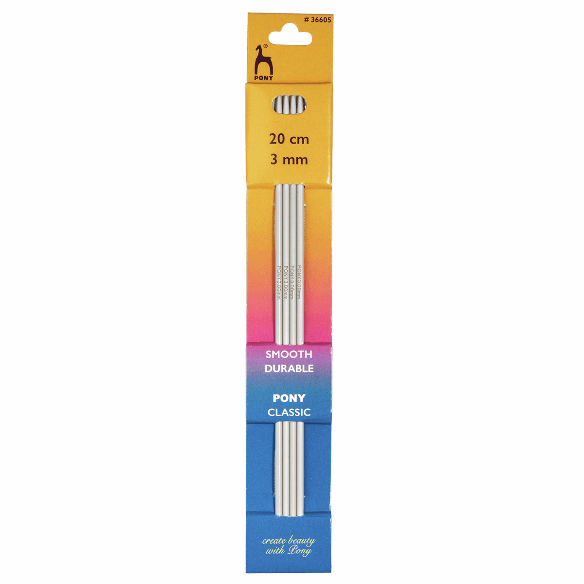 Pony Double Pointed Knitting Needles set of 4