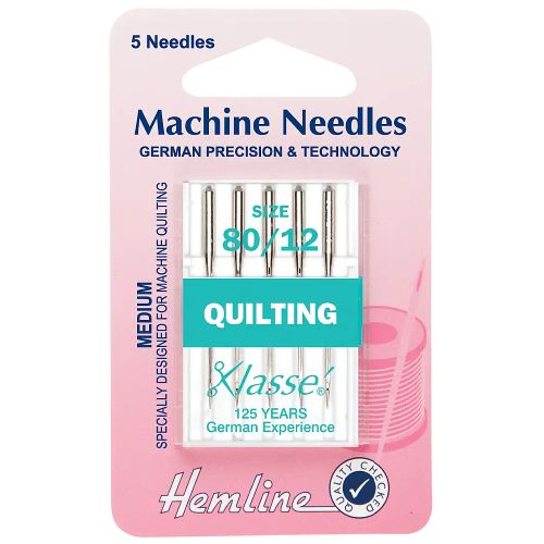 Hemline Quilting Machine Needles 80/12