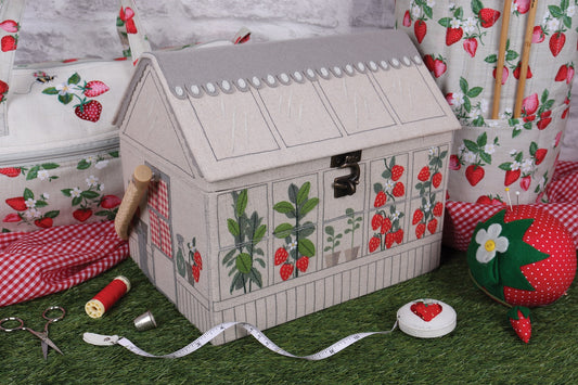 Hobby Gift Embroidered Greenhouse Sewing Box Storage
