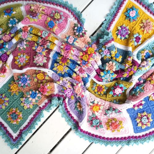 Apple Blossom Dreams Sunnyside Up Afghan Wool Pack