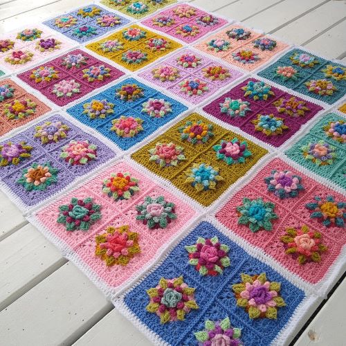 Apple Blossom Dreams Sunnyside Up Afghan Wool Pack