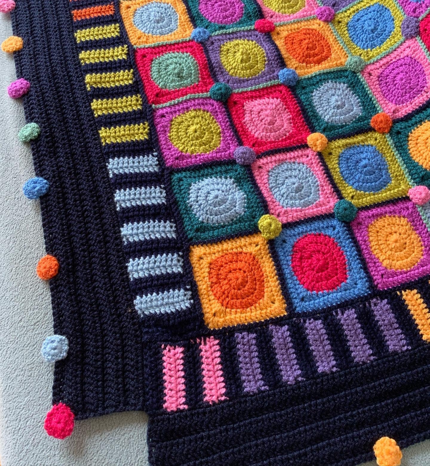 Spots n Stripes Crochet Blanket Kit by Woolthreadpaint