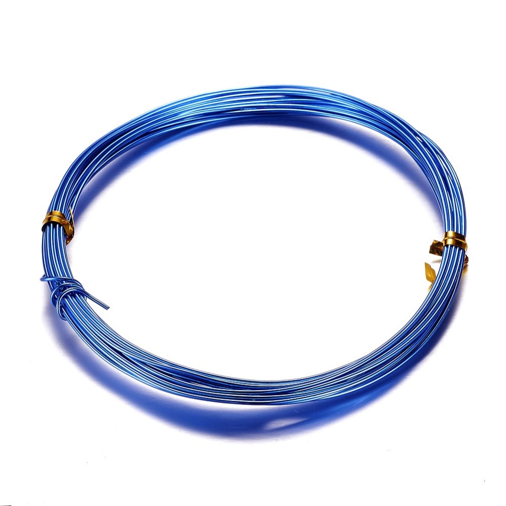 Aluminium Wire 0.8mm 10m Rolls blue