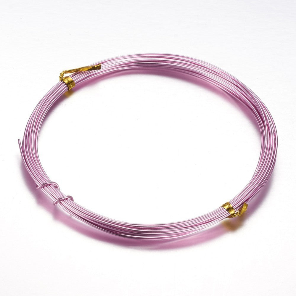 Aluminium Wire 0.8mm 10m Rolls pink