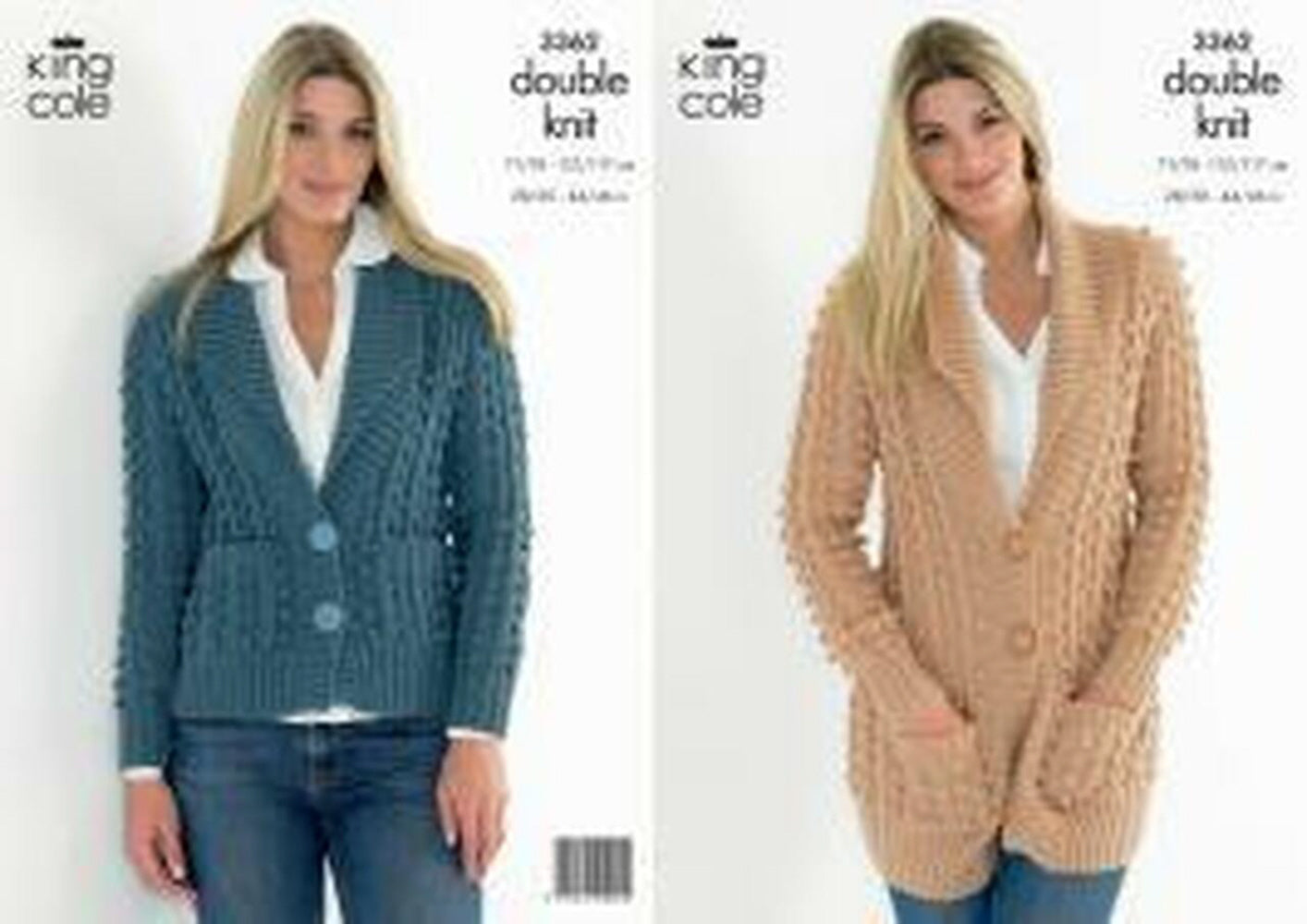 King Cole  3362 Adult DK Jackets Knitting Pattern