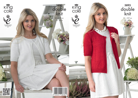 King Cole 3893 Ladies Cardigans Knitting Pattern