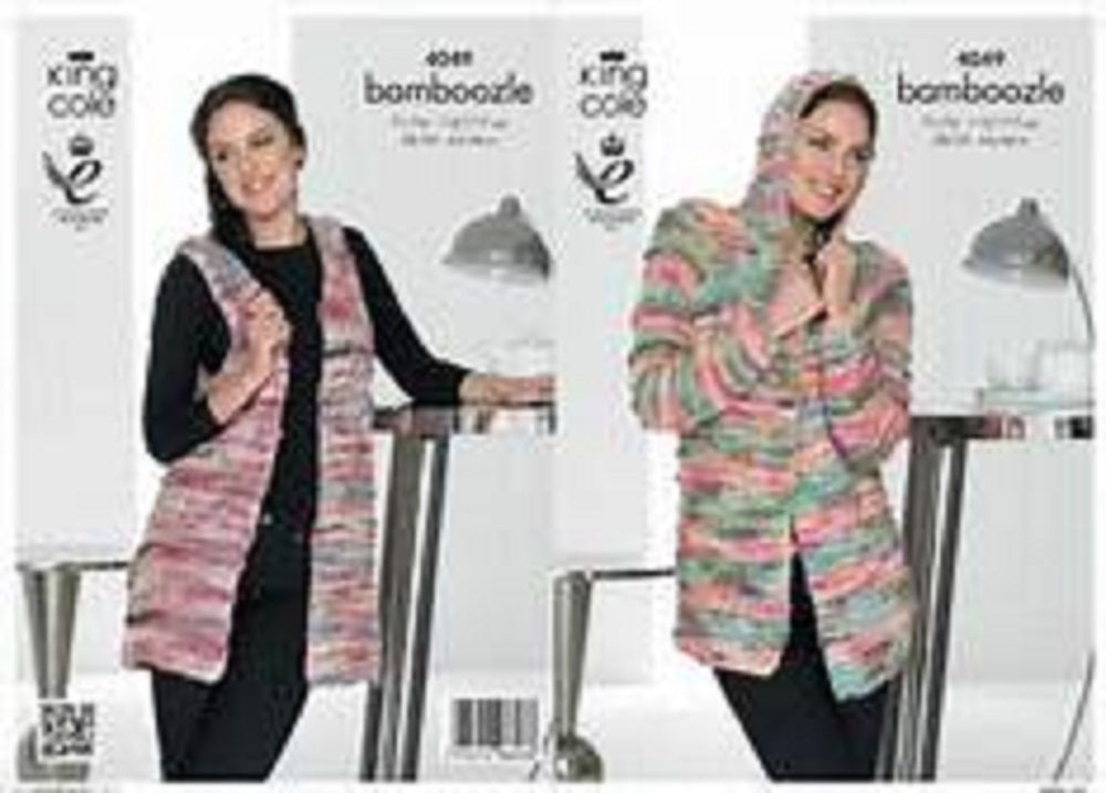 King Cole 4049 Bamboozle Jacket waistcoat Womans Knitting Pattern