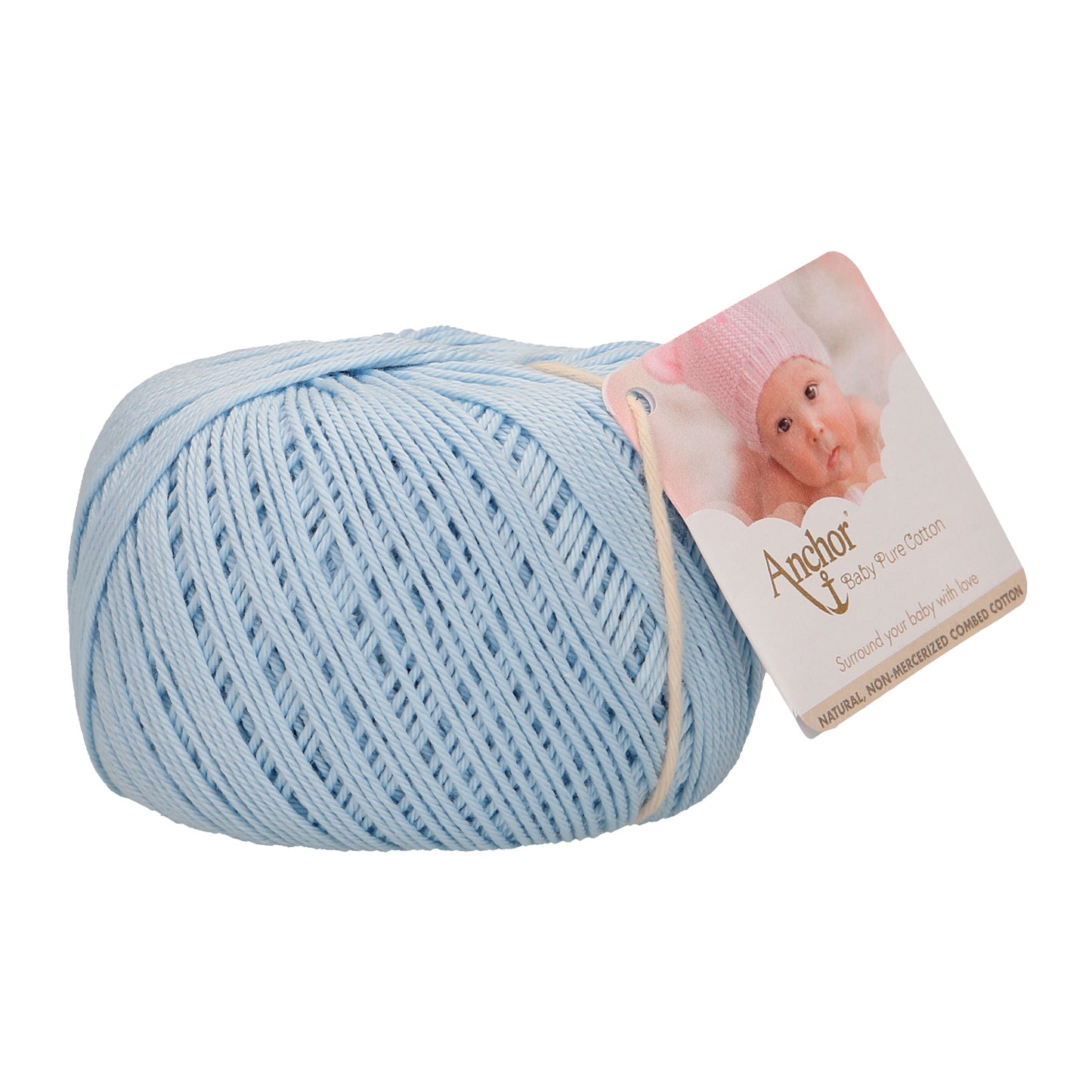 Anchor Baby Pure Cotton 4ply Yarn pale blue 0128