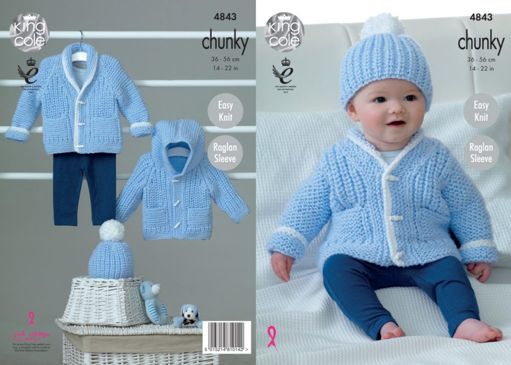 King Cole 4843 Jackets Hat Baby Chunky
