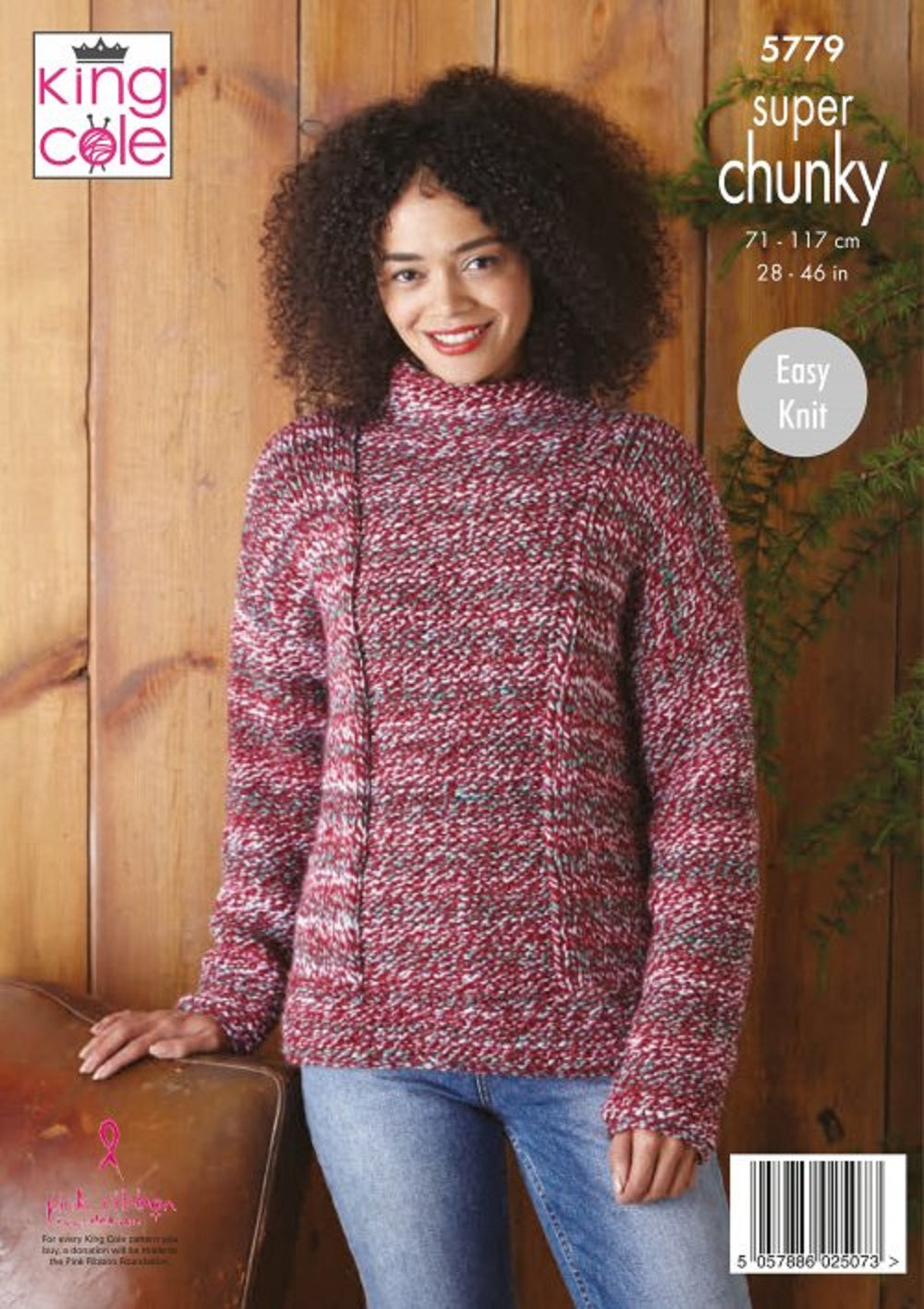 King Cole  5779 Adult Super Chunky Jacket Sweater Knitting Pattern