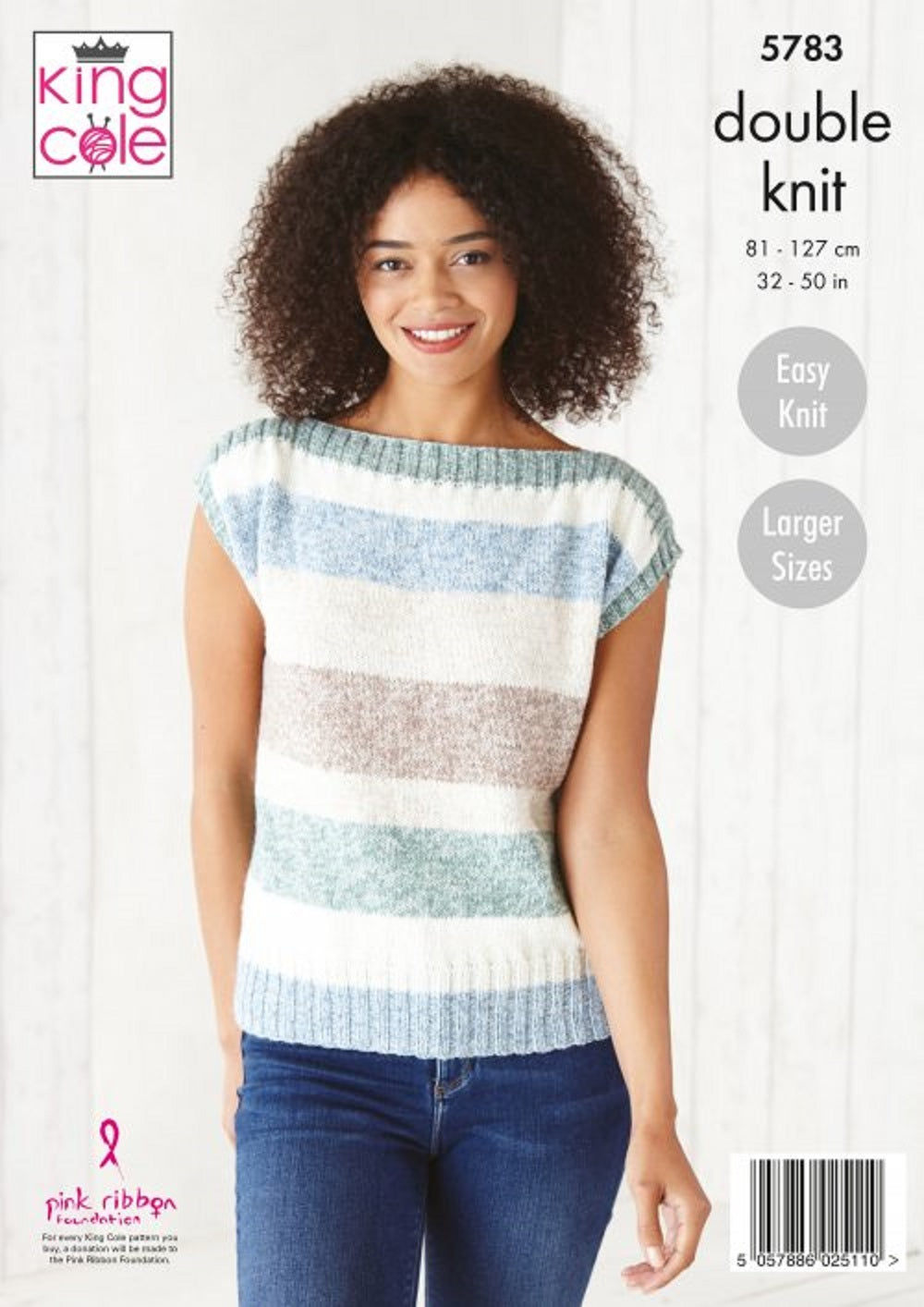 King Cole  5783 DK Sweater Top Knitting Pattern