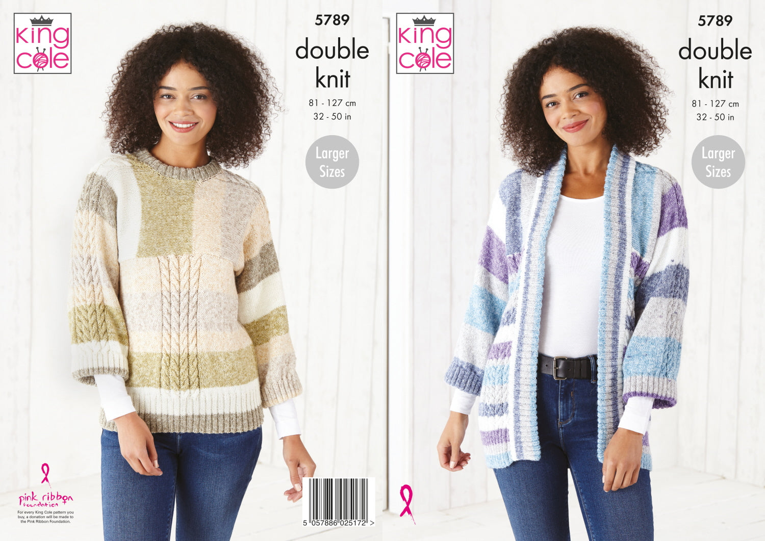 King Cole  5789 DK Sweater jacket Knitting Pattern