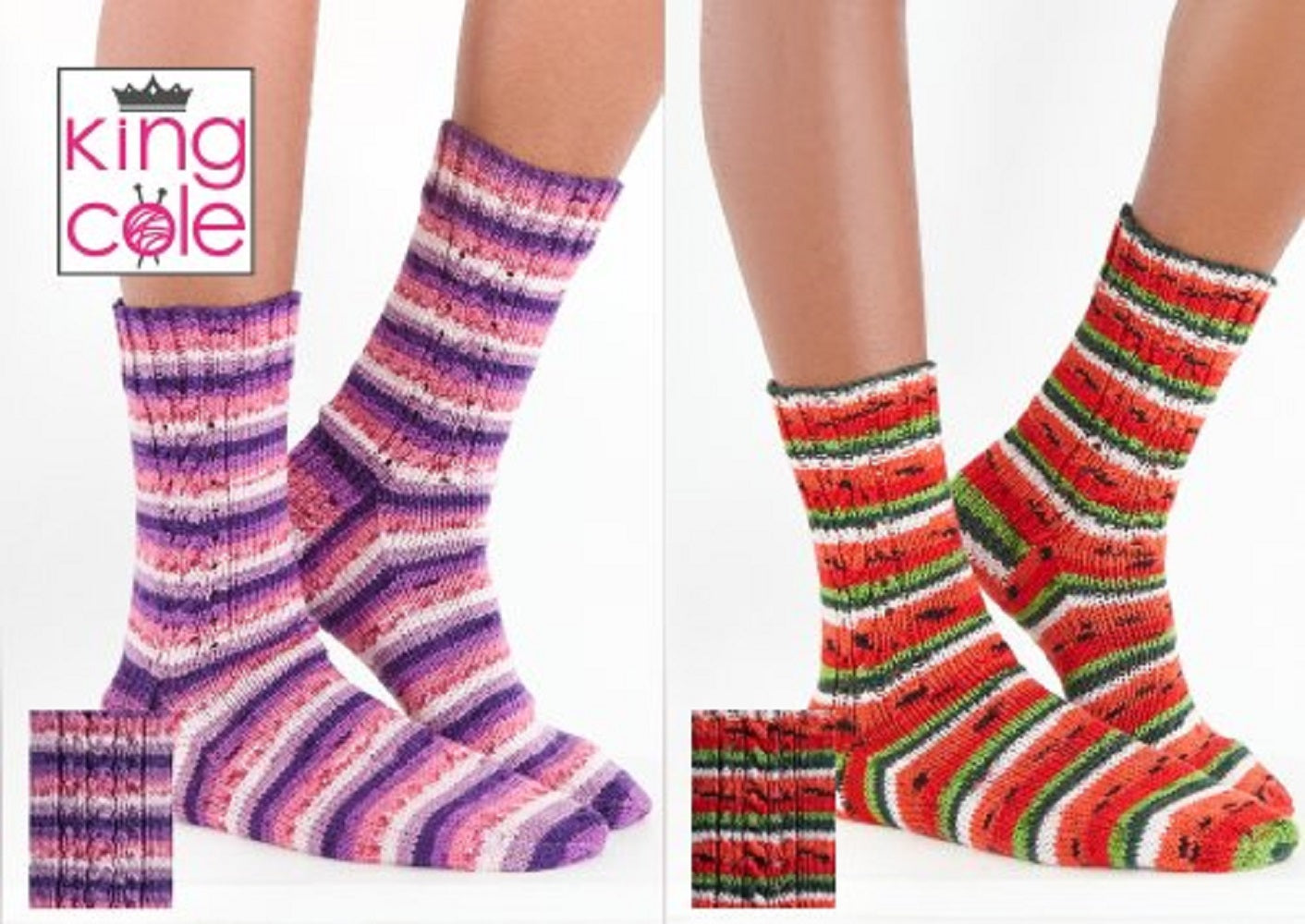 King Cole 5824 4ply Sock Knitting Pattern