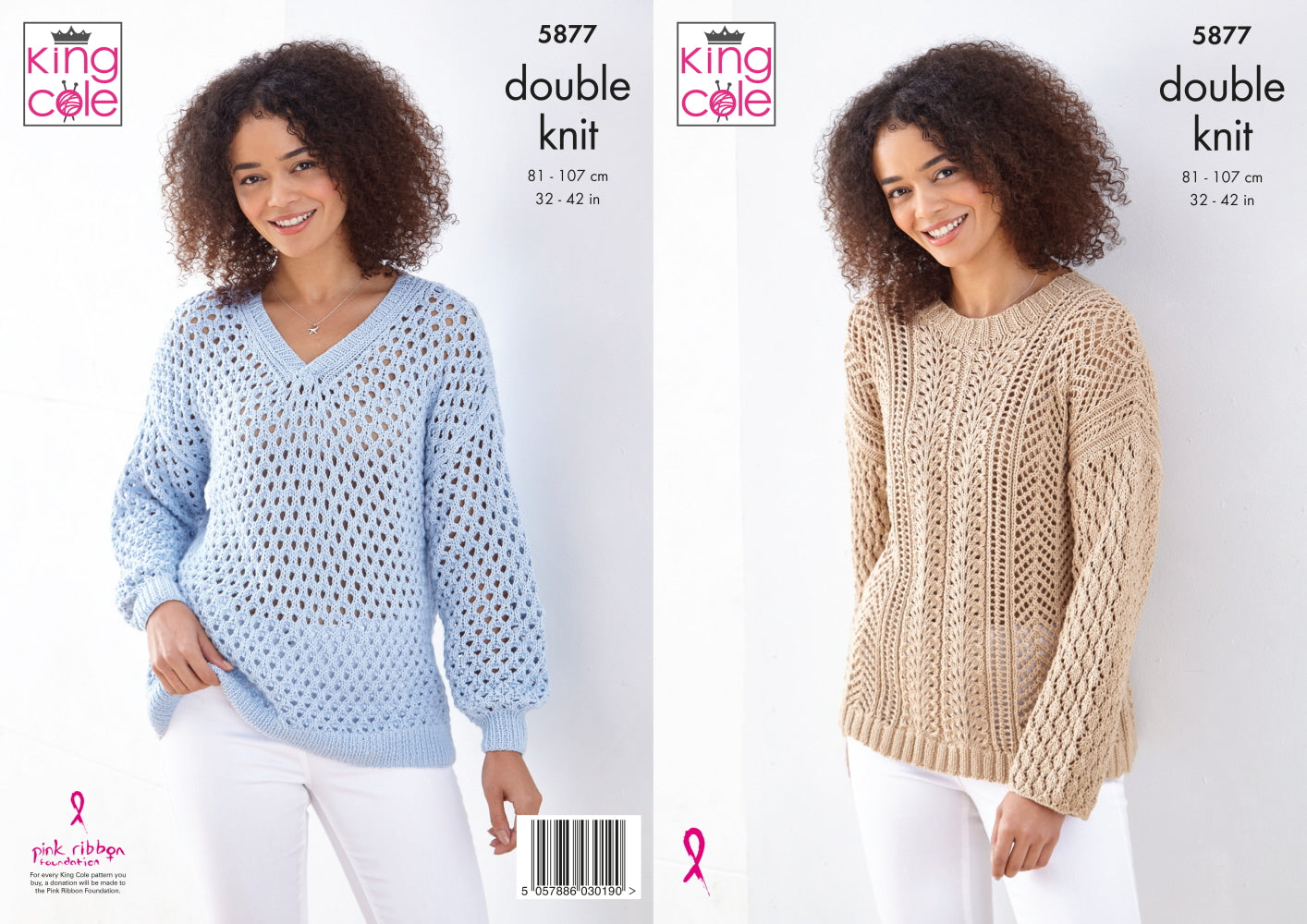 King Cole 5877 Adult DK Sweaters Knitting Pattern
