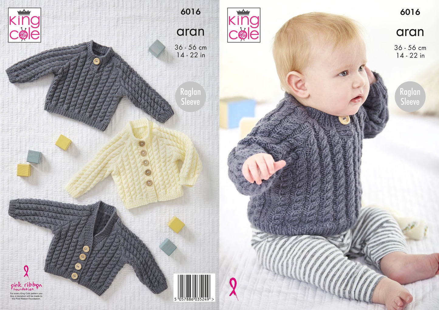 King Cole 6016 Baby Aran Knitting Pattern