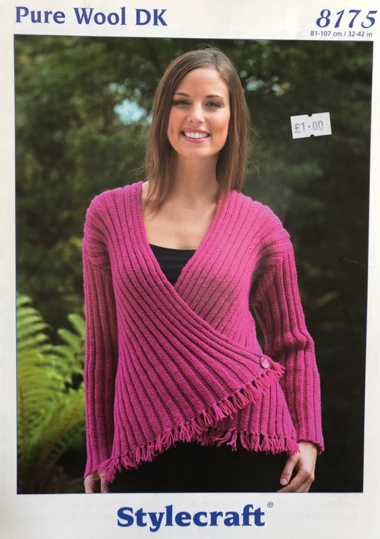 Vintage Stylecraft 8175 Adult DK Jacket Knitting Pattern