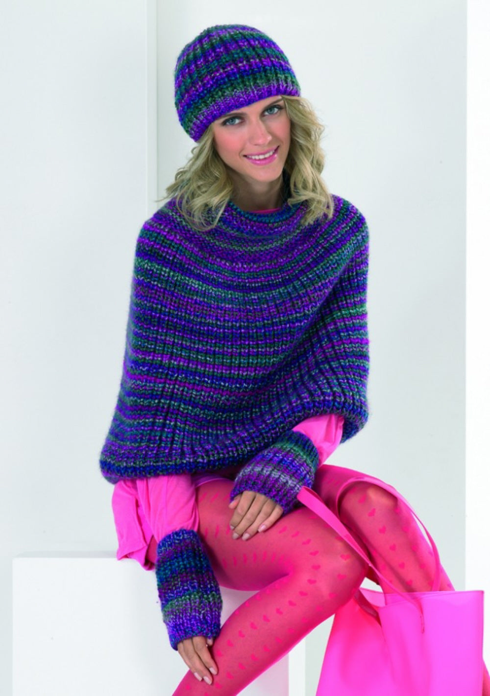 Stylecraft 8681 Chunky Adult Shoulder Wrap Hat Knitting Pattern