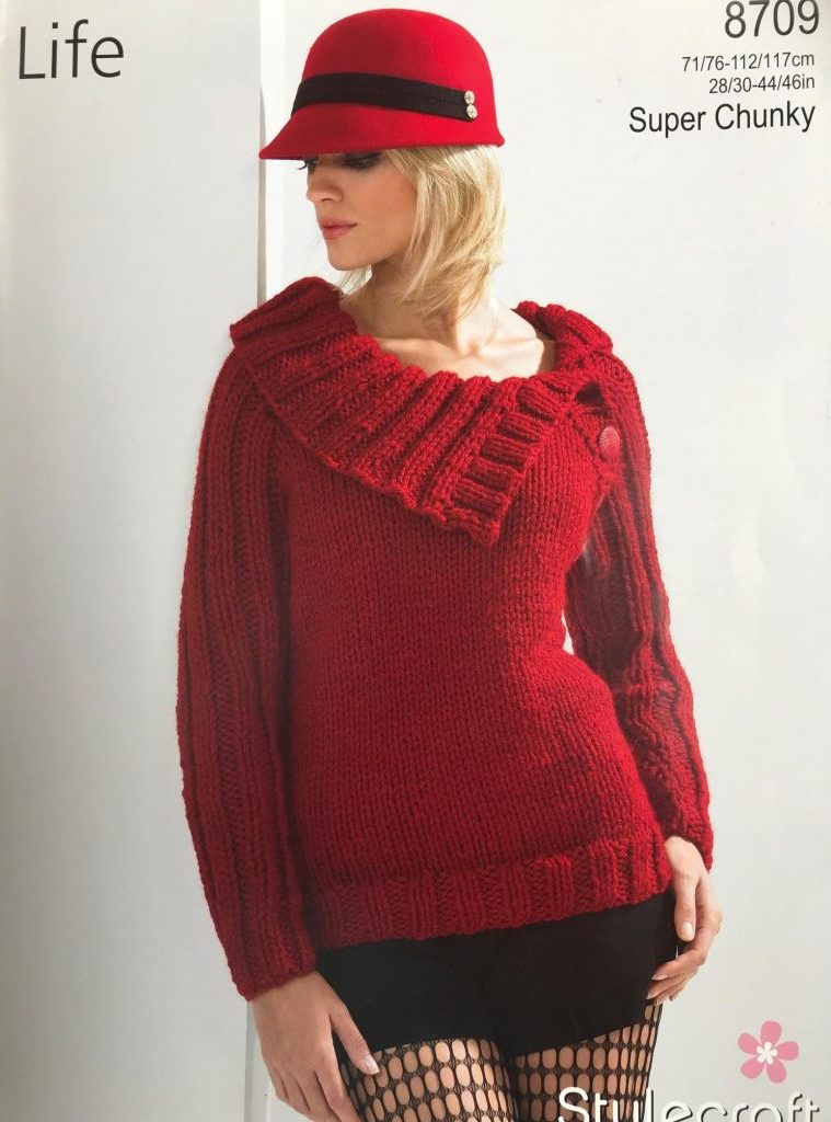 Stylecraft 8709 Adult Super Sweater Knitting Pattern