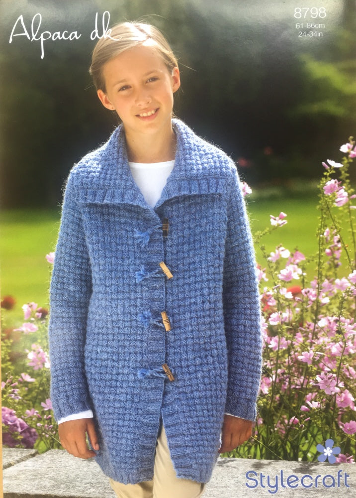 Stylecraft 8798 Child DK Jacket Knitting Pattern