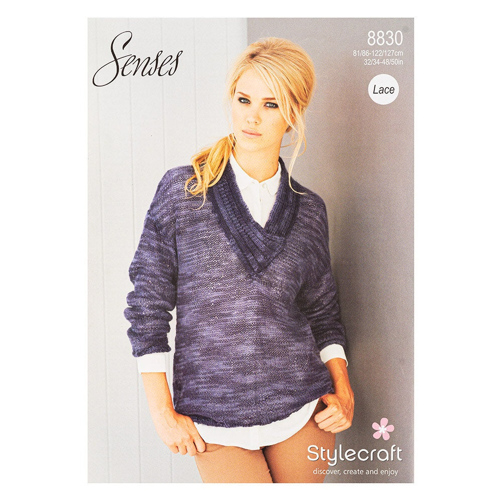 Stylecraft 8830 Adult DK Sweater Knitting Pattern