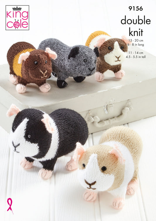 King Cole 9156 Guinea Pig Toy Knitting Pattern