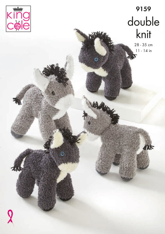 King Cole 9159 DK Donkey Knitting Pattern