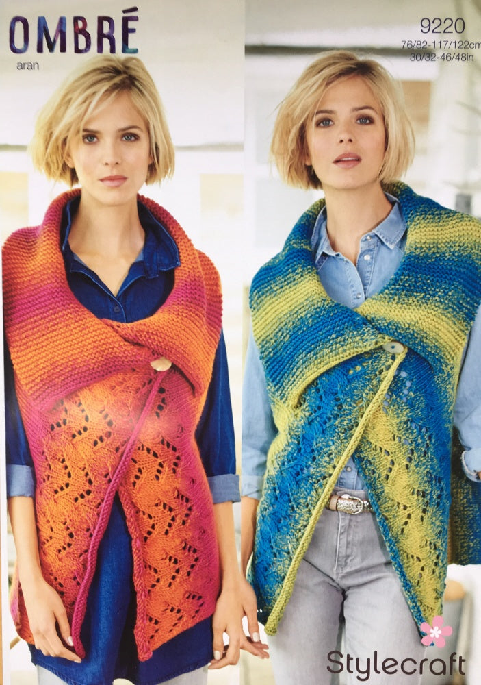 Stylecraft 9220 Adult Aran Waistcoat Knitting Pattern