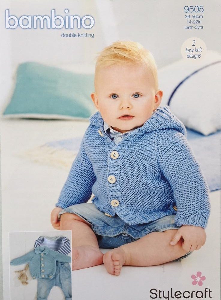 Stylecraft 9505 Baby DK Cardigans Knitting Pattern